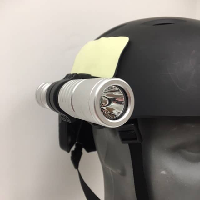 40 to 55mm dia hook & loop Lights/torch mount for scuba Sidemount/ cave helmet 
