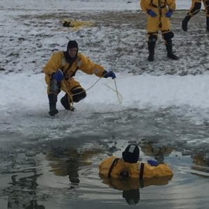 , Ice Rescue Trainer in Addison, Michigan January of 2022